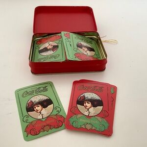 Vintage Coca Cola Playing Cards in Tin Box